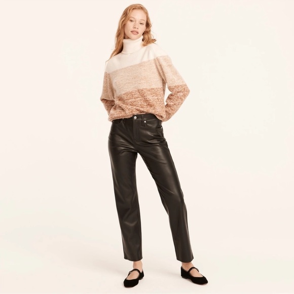J. Crew Pants - J. Crew High-rise '90s classic straight vegan leather 5 pockets pants 31
